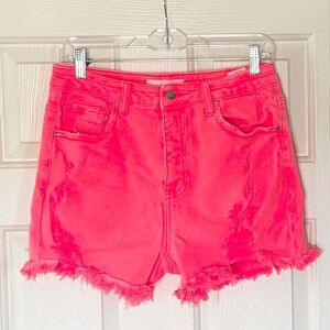 Vibrant Pink Jean Shorts for Casual Chic